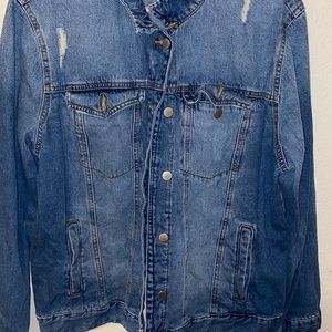 Abound Blue Jean jacket with silver metal buttons